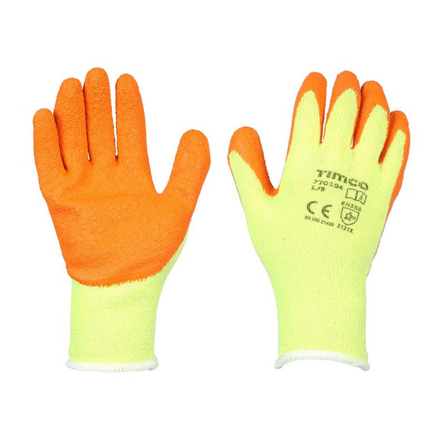 TIMCO Eco Grip Crinkle Latex Coated Polycotton Gloves - Large