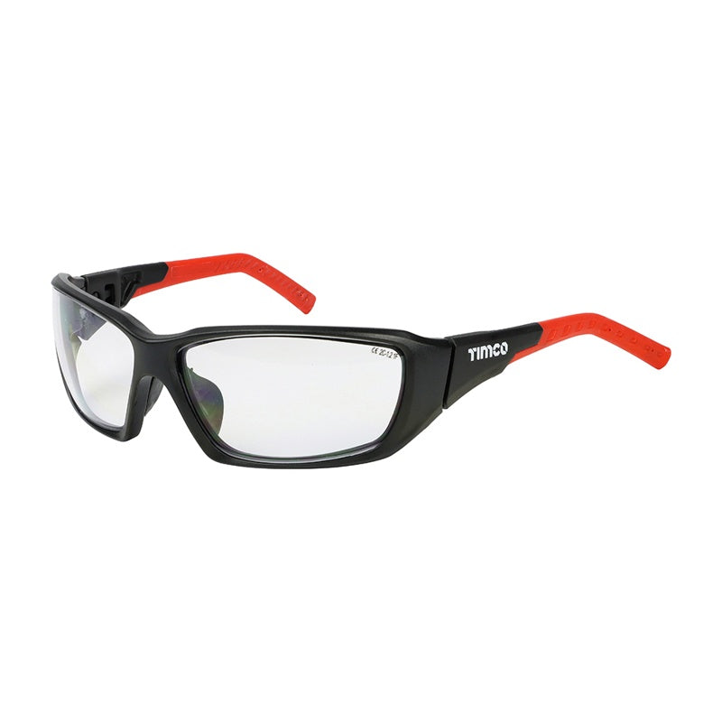 TIMCO Sport Style Adjustable Safety Glasses Clear - One Size