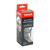 TIMCO Sport Style Adjustable Safety Glasses Clear - One Size