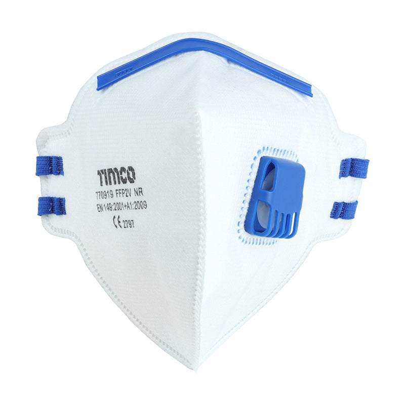 3 x TIMCO FFP2 Fold Flat Valved Masks - One Size