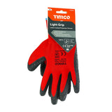 Light Grip Glove Crinkle Latex Coated Polyester Gloves - X Large