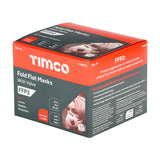 10 x TIMCO FFP2 Fold Flat Valved Masks - One Size