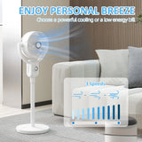 HOMCOM Pedestal Air Circulation Fan with Oscillating, White