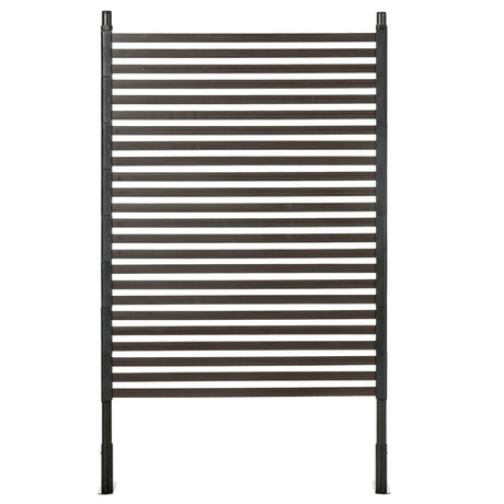 Outsunny Garden Fence with 2 Standing Ways for Hard & Soft Ground, Decorative Outdoor Divider, Animal Barrier Fence, Brown