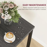 HOMCOM Three-Piece Minimal and Compact Dining Set, Grey Wood Grain