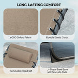 Outsunny Five-Position Reclining Sun Loungers Set of 2 - Beige