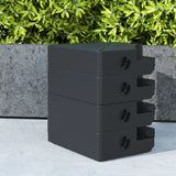 Outsunny Umbrella Weights for Cantilever Parasols, Set of 4 Heavy Duty Parasol Base Weights, 64kg Sand or 55kg Water Filled, Black