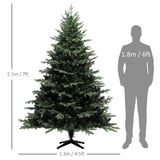 HOMCOM 7ft Artificial Spruce Christmas Tree - Green