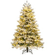 Pre-Lit Artificial Christmas Tree with PE PVC Branch Tips and Warm White LED Lights-6 ft