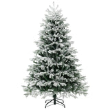 Pre-Lit Artificial Christmas Tree with PE PVC Branch Tips and Warm White LED Lights-6 ft