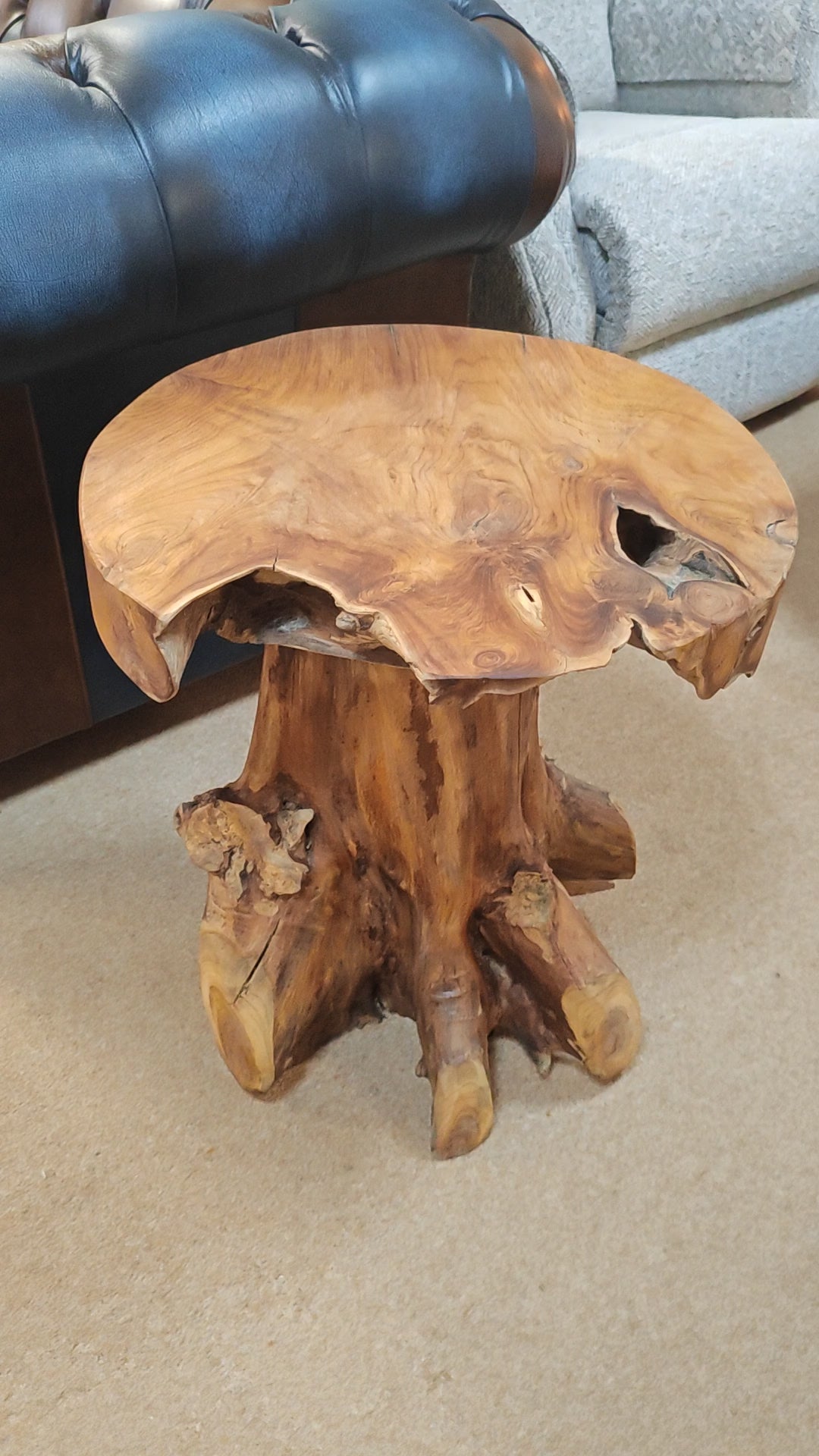 Teak Root Round Side Table 60cm