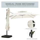 Outsunny Steel Frame Outdoor Roma Cantilever Umbrella