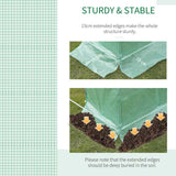 Outsunny 6 x 3 x 2 m Polytunnel Greenhouse with Roll-up Door and 12 Mesh Windows, Walk-in Garden Tunnel Warm House Tent with UV-resistant PE Cover and Galvanised Steel Frame, Green