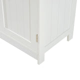 HOMCOM Under Sink Bathroom Storage Cabinet 2 Layers Vanity Unit Wooden - White