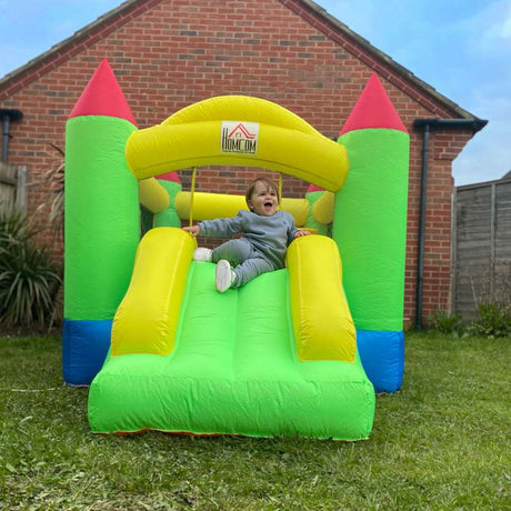 HOMCOM Nylon Inflatable Bouncy Castle Multi-Colour