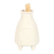 Cream Ribbed Palo Santo Burner