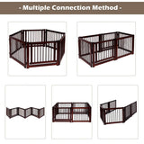 Protective gate three pieces dog door guard 206 x 61 x 1.8 cm
