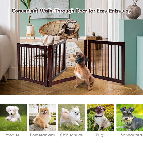 Protective gate three pieces dog door guard 206 x 61 x 1.8 cm