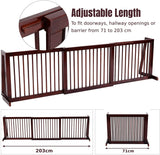 Folding Adjustable Free Standing 3 Panel Wood Fence