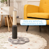 2-in-1 Cat Scratching Post with Message Brush and Dangling Ball