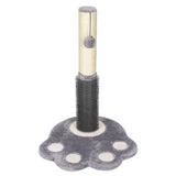 2-in-1 Cat Scratching Post with Message Brush and Dangling Ball