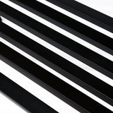 Outsunny Garden Bench Furniture Patio Park 2 Person Chair Seat Steel Black 120cm Outdoor