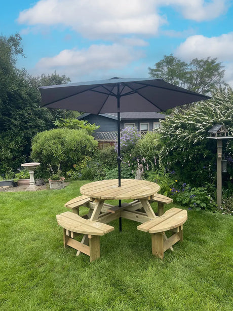 WESTWOOD ROUND 8 SEAT PICNIC TABLE