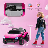 AIYAPLAY Volkswagen Licensed Kids Electric Car with Remote Control for Ages 3-6 Years, Pink