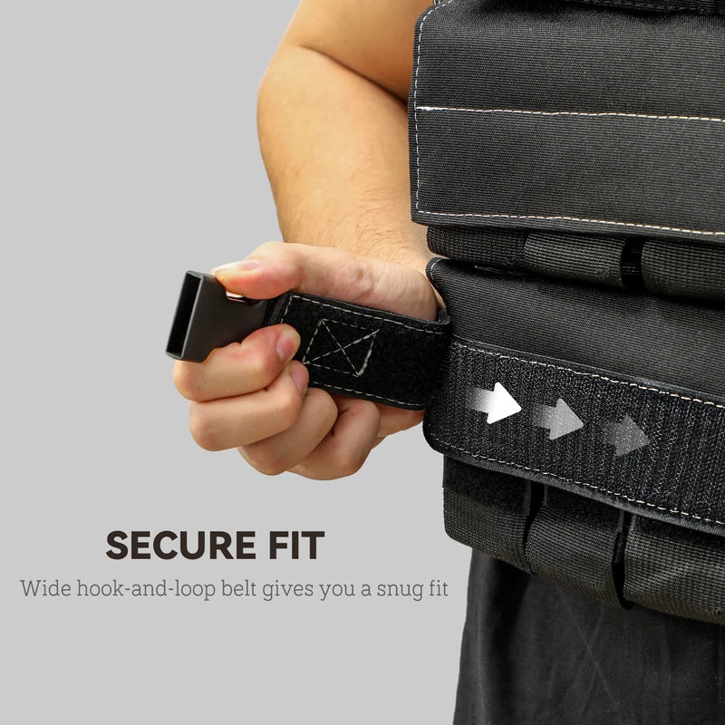 SPORTNOW 20KG Adjustable Weighted Vest, Running Weight Vest, with 30 Metal Weights, Reflective Strips, for Running, Exercise