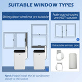HOMCOM 14000 BTU Mobile Air Conditioner for Room up to 35m2, Smart Home WiFi Compatible, with Dehumidifier, Fan, 24H Timer
