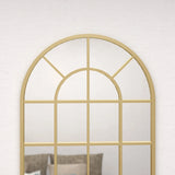 HOMCOM 110 x 65 cm Arched Decorative Wall Mirror for Bedroom Living Room, Modern Window Bathroom Mirror for Home Decor