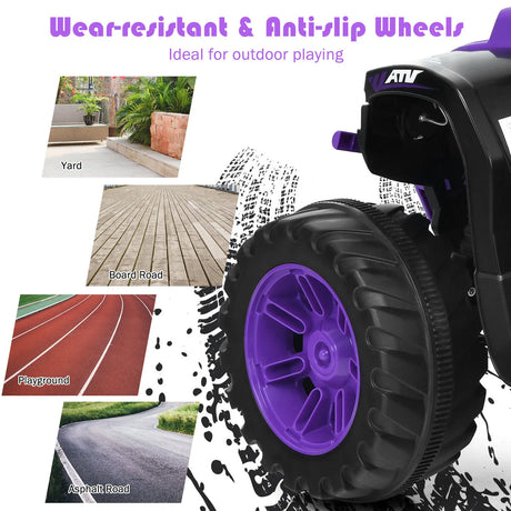 12v Electric Kids Ride On ATV / Quad Bike-Purple