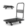 Folding Push Cart Dolly with Swivel Wheels and Non-Slip Loading Area-36 x 24 inches