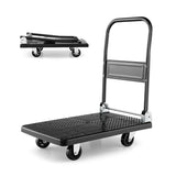 Folding Push Cart Dolly with Swivel Wheels and Non-Slip Loading Area-36 x 24 inches