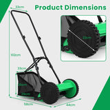 Manual Grass Sweeper with 30cm Cutting Width-Green
