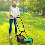Manual Grass Sweeper with 30cm Cutting Width-Green