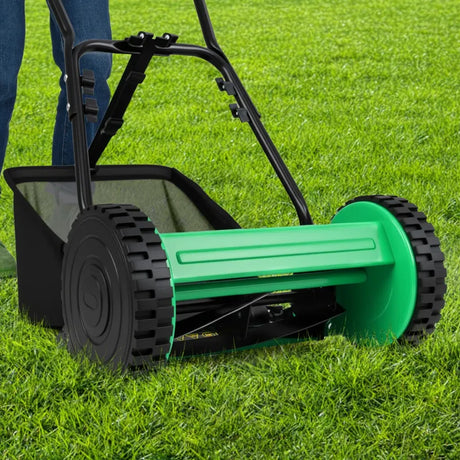 Manual Grass Sweeper with 30cm Cutting Width-Green