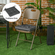 Outsunny Set of 4 Garden Seat Cushion with Ties, 42 x 42cm Replacement Dining Chair Seat Pad, Grey