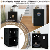 2-Tier Litter Box Enclosure with Anti-Toppling System for Home Pet