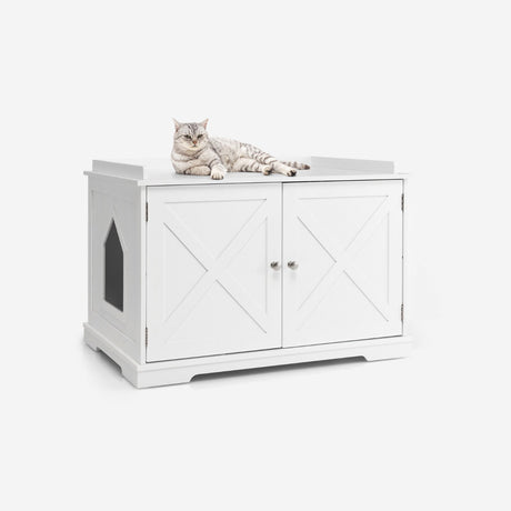 Cat Litter Box Enclosure with Removable Divider for pets