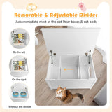 Large Wooden Cat Litter Box with Top Opening for Pet