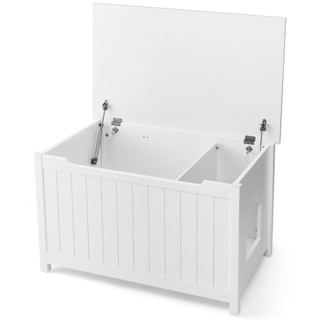 Large Wooden Cat Litter Box with Top Opening for Pet