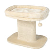 Modern Cat Tree Tower for Kittens with Large Plush Perch for Indoor Beige
