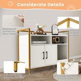 Cat Toilet Enclosure Cat Cupboard with Double Doors &amp; Scratcher Pad 89 x 45 x 74.5cm White