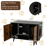 Industrial Cat Litter Box Enclosure with Divider and Cat-Shaped Entries