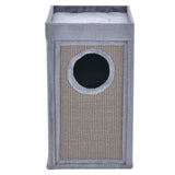2-Tier Cat House with Sisal Scratch Boards-Grey