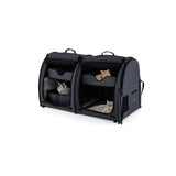 Double Compartment Pet Carrier with 2 Removable Hammocks-Black