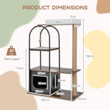 47 Inch Tall Cat Tree Tower Top Perch Cat Bed with Metal Frame-Black
