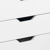 Vinsetto Seven-Drawer Filing Cabinet, with Wheels - White