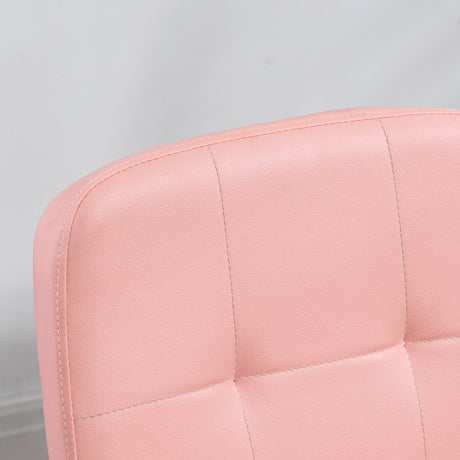 Vinsetto Armless Faux Leather Office Chair - Pink